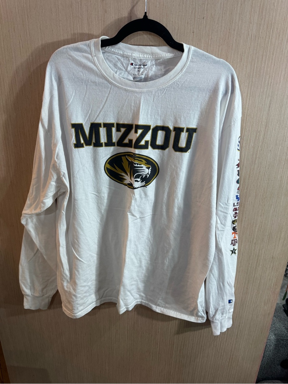 Champion White Mountain State University Mizzou Long Sleeve Tee Size XL